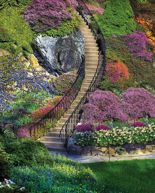 Garden Stairway , 350 Piece Puzzle, by Springbok Puzzles.