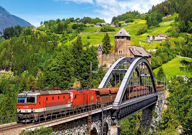 Train on the Bridge, 500 Pc Jigsaw Puzzle by Castorland