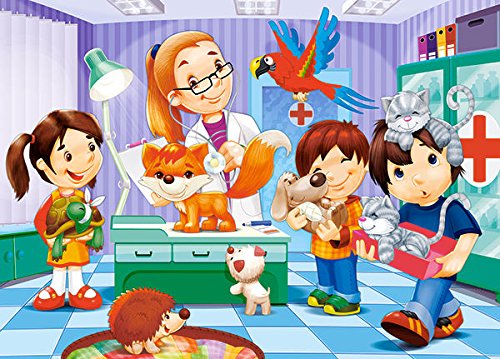 At the Animal Doctor, 60 Pc Jigsaw Puzzle by Castorland