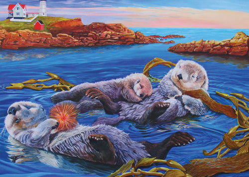 Sea Otter Family, 350 Pc Jigsaw Puzzle by Cobble Hill