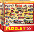 Fire Trucks, 100 piece puzzle by Eurographics