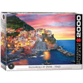 Manarola at Dusk, Italy,  2000 piece puzzle by Eurographics