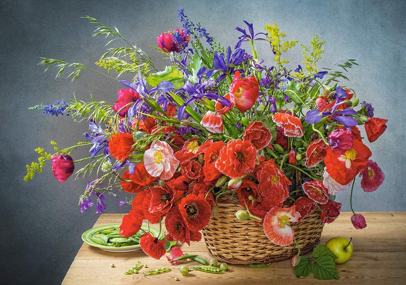 Bouquet with Poppies, 500 Pc Jigsaw Puzzle by Castorland