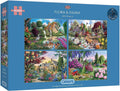 Flora & Fauna, 4 X 500 Pieces by Gibsons Puzzles (2000 Pieces)