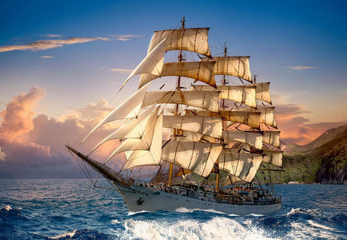 Sailing At Sunset, 1500 Pc Jigsaw Puzzle by Castorland