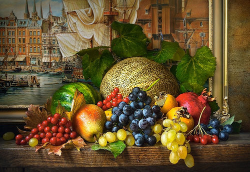 Still Life with Fruits, 1500 piece puzzle by Castorland