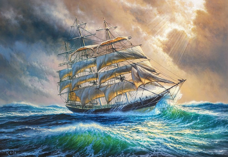 Sailing Against All Odds, 1000 piece puzzle by Castorland