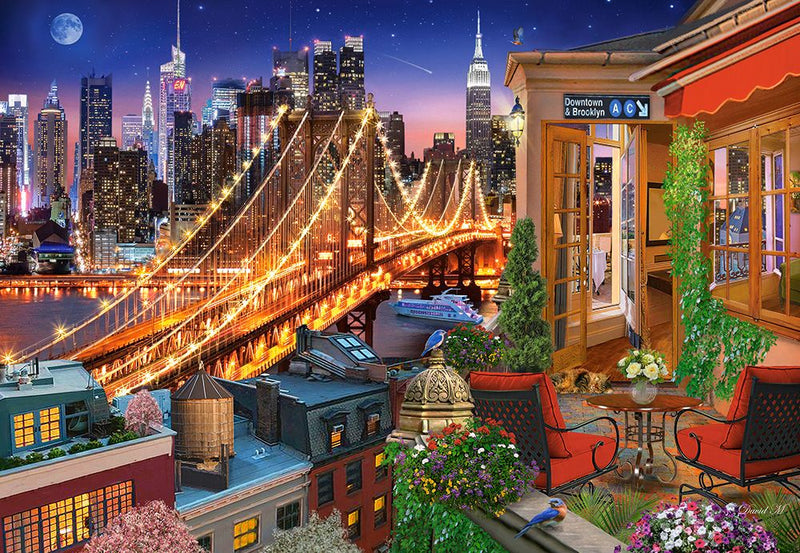 Brooklyn Bridge Lights, 1000 Piece Jigsaw Puzzle, by Castorland Puzzles.