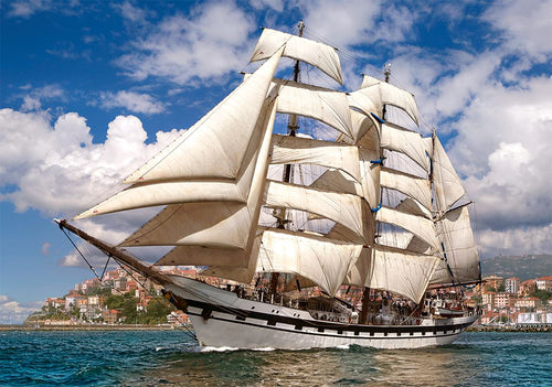 Tall Ship Leaving Harbour, 500 Pc Jigsaw Puzzle by Castorland