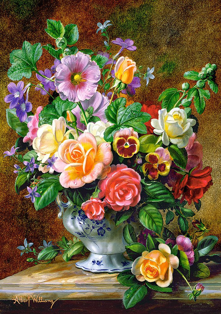 Flowers in a Vase, 500 Pc Jigsaw Puzzle by Castorland
