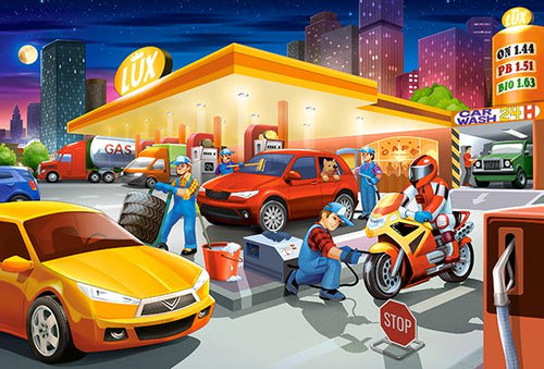 Gas Station, 40 Maxi, Jigsaw Puzzle by Castorland