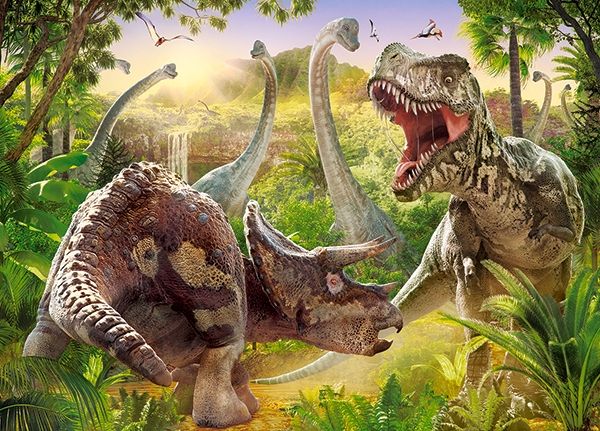 Dinosaur Battle, 180 pieces by Castorland