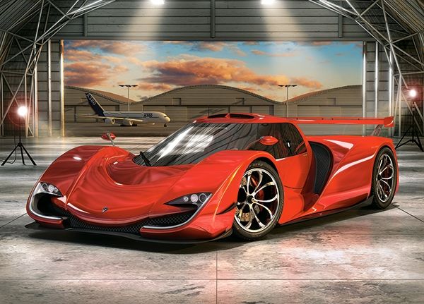Concept Car in Hanger, 60 piece puzzle by Castorland