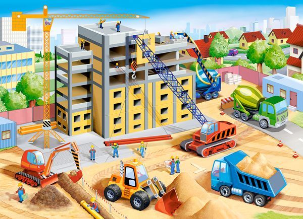 Big Construction Site, 60 Pc Jigsaw Puzzle by Castorland