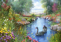 Black Swans, Andres Orpinas, 1500 Pc Jigsaw Puzzle by Castorland