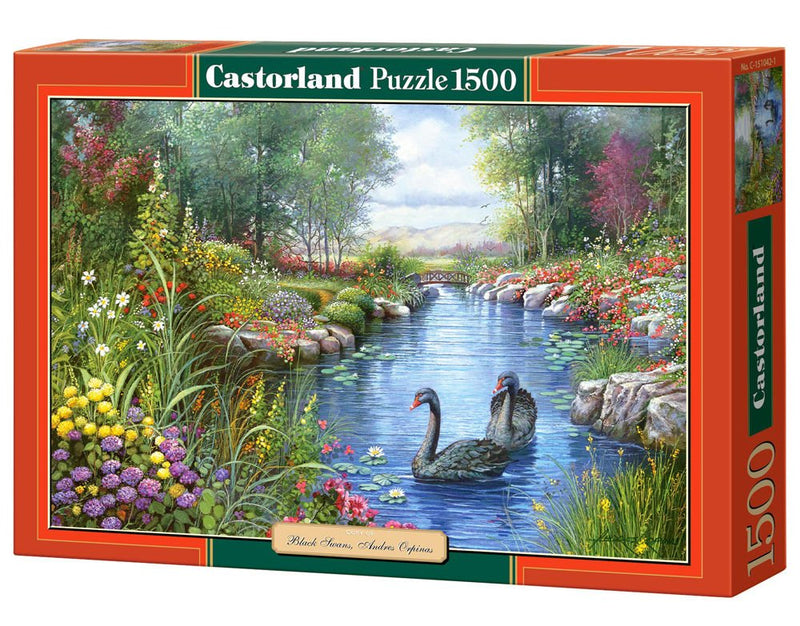 Black Swans, Andres Orpinas, 1500 Pc Jigsaw Puzzle by Castorland