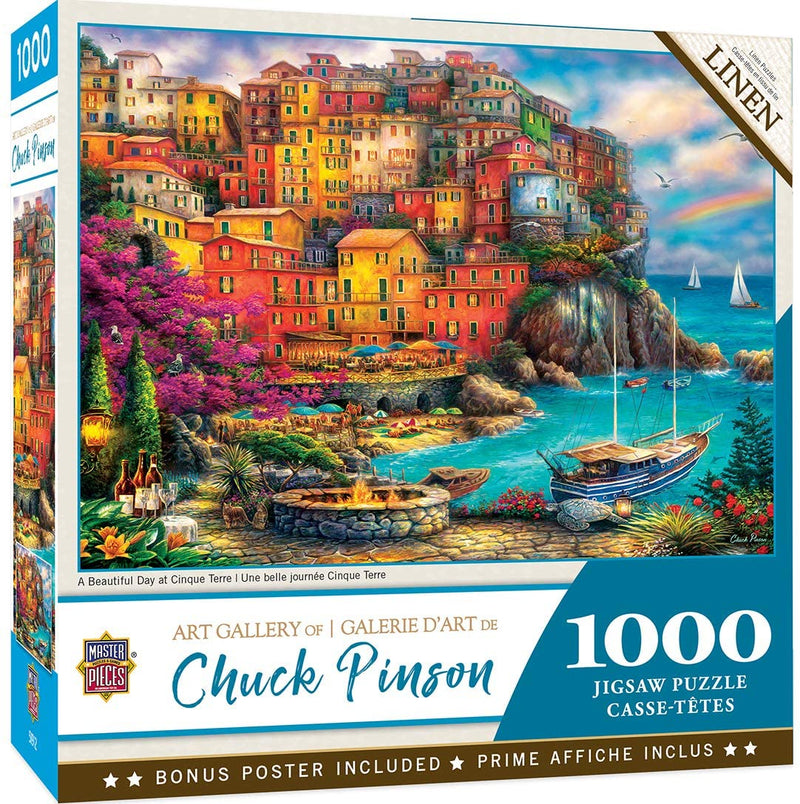 A Beautiful Day at Cinque Terre, 1000 Piece Puzzle, by Master Pieces.