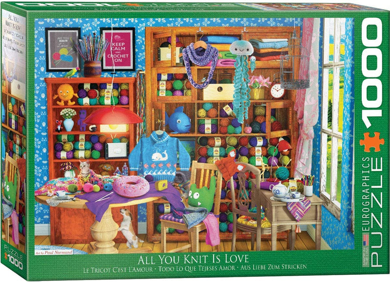All You Knit is Love,1000 piece puzzle by Eurographics