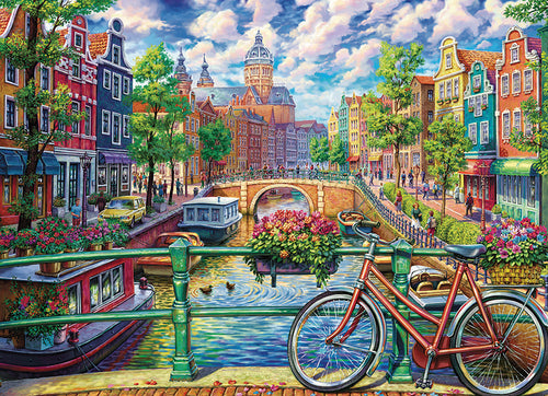 Amsterdam Canal, 1000 Pc Jigsaw Puzzle by Cobble Hill