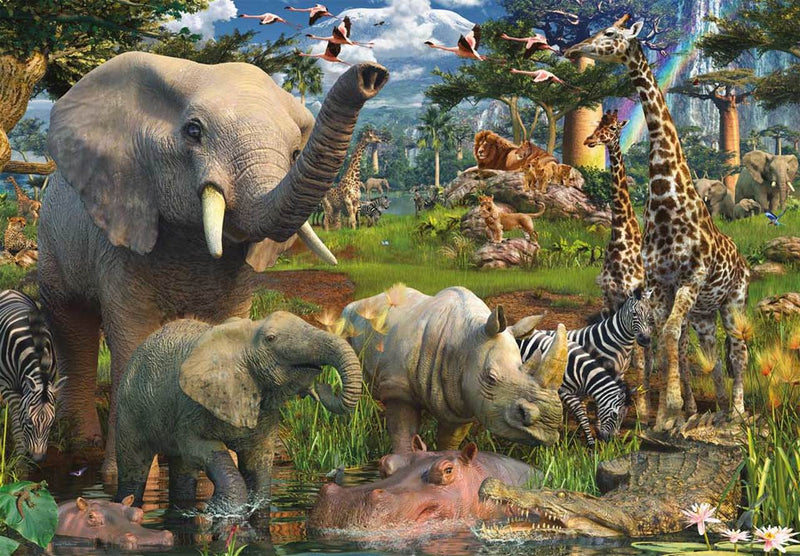 At the Waterhole , 18,000 piece puzzle by Ravensburger
