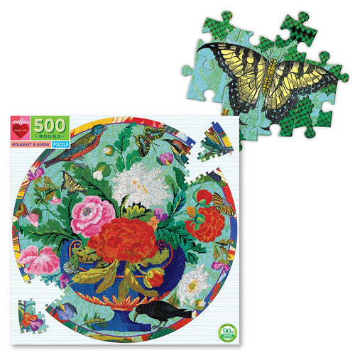 Bouquet & Birds,500  Pcs Jigsaw Puzzle by eeBoo