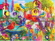 Bird Bath Garden, 1000 pc Jigsaw Puzzle by Cra-z-Art