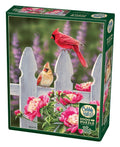 Cardinals And Peonies  , 1000 Pc Jigsaw Puzzle by Cobble Hill