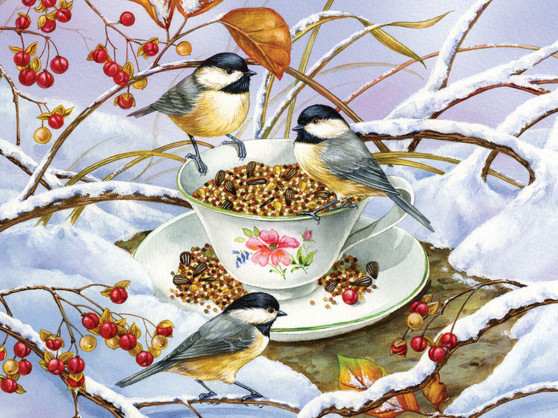 Chickadee Tea, 275  Pc Jigsaw Puzzle by Cobble Hill