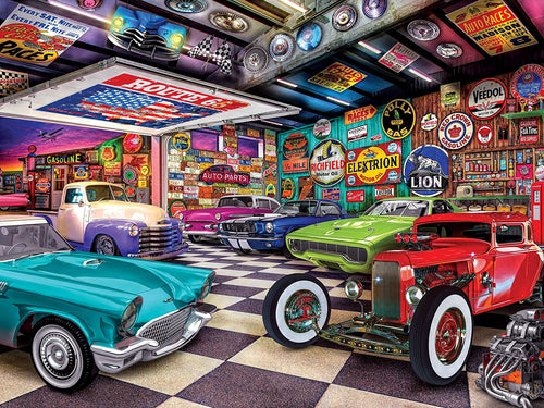 Collector's Garage, 750 Piece Puzzle, by Master Pieces.