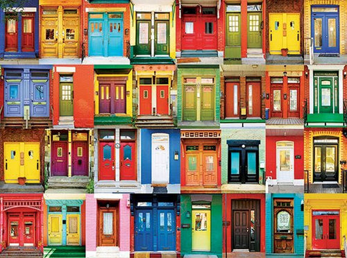 Colorful Montreal Doors, 350 pc Jigsaw Puzzle by Cra-z-Art