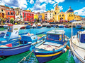 Colorful Procida Island and Boats, 550 pc Jigsaw Puzzle by Cra-z-Art