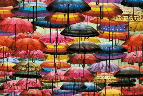 Colorful Umbrellas, 1000 pc Jigsaw Puzzle by Piatnik