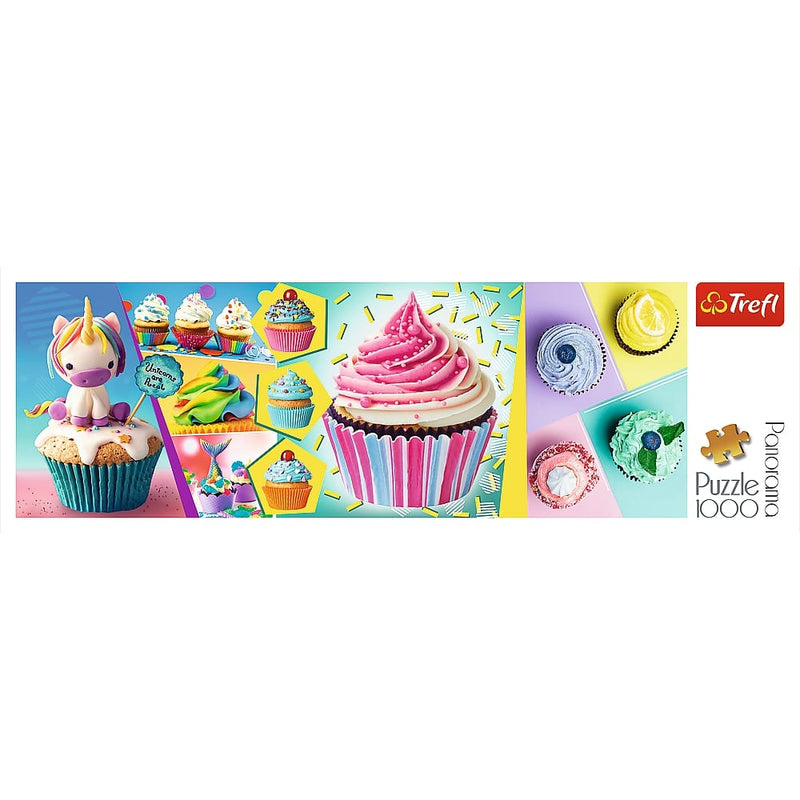 Colorful cupcakes,1000 piece puzzle by Trefl