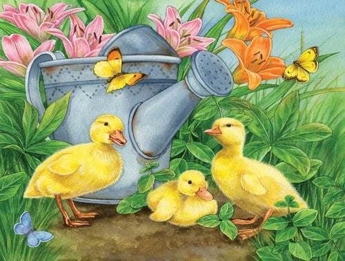 Ducklings and Butterflies , 300 piece puzzle by Sunsout