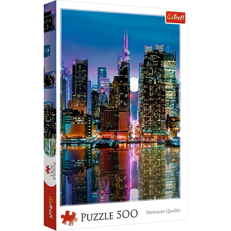 Full moon over the Manhattan, 500 piece puzzle by Trefl