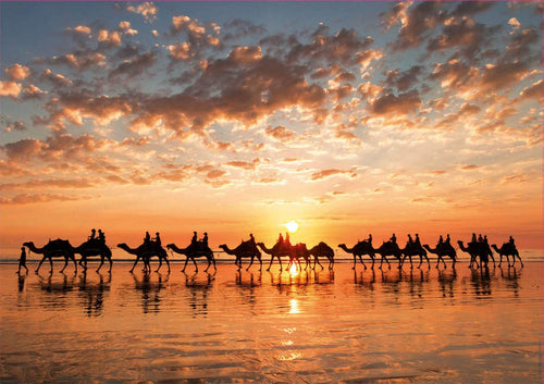 Golden Sunset in Cable Beach, Australia, 1000 Pc Jigsaw Puzzle by Educa