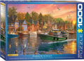 Harbor Sunset,1000 piece puzzle by Eurographics