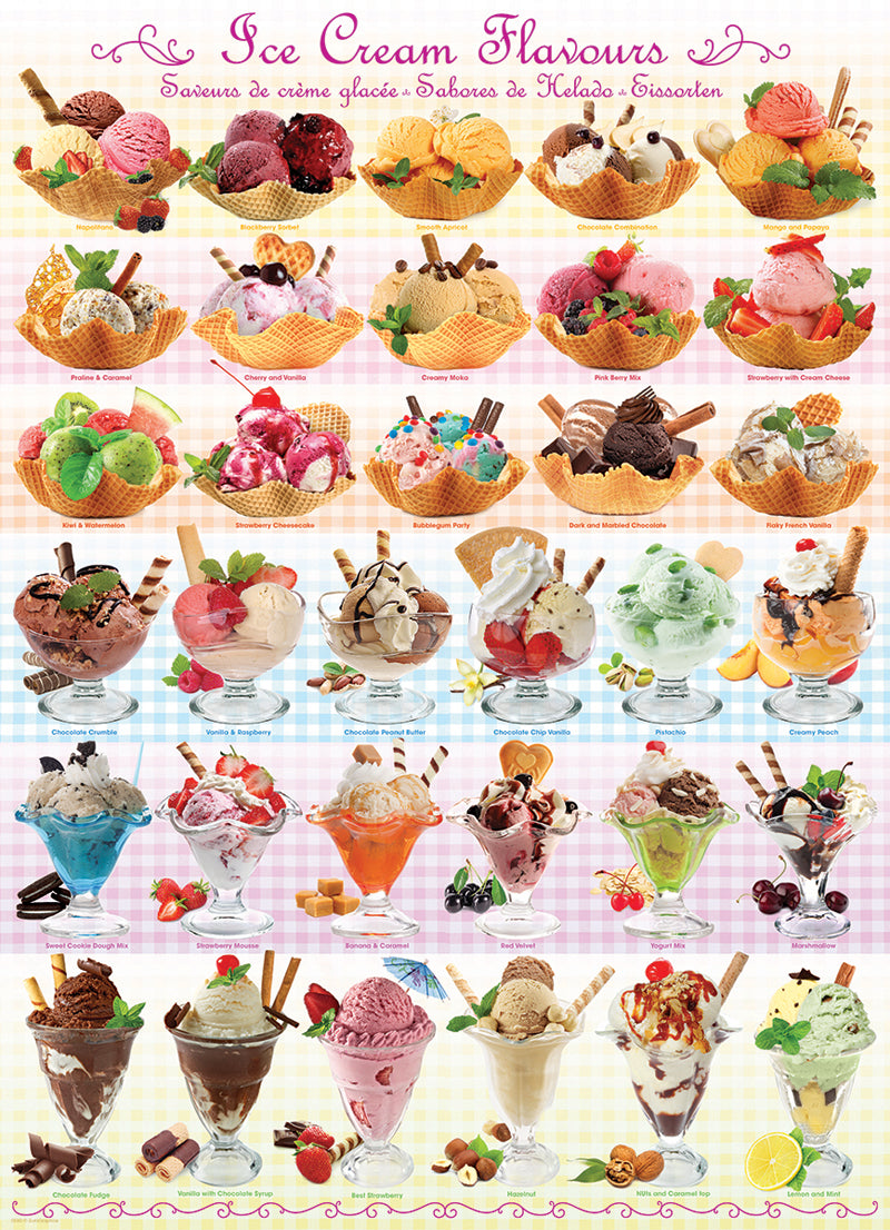 Ice Cream Flavors ,1000 piece puzzle by Eurographics