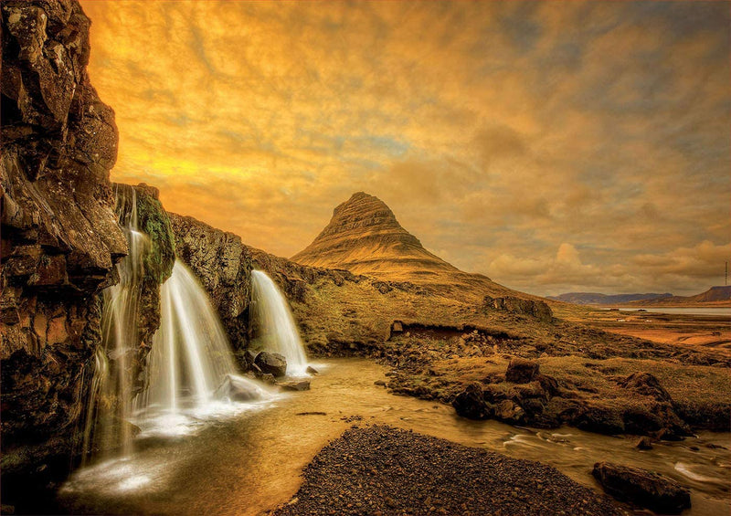 Kirkjufellsfoss Waterfall, Iceland, 1000 Pc Jigsaw Puzzle by Educa
