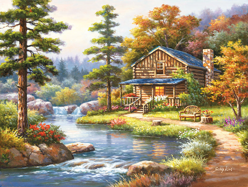 Mountain Creek Cabin, 500 piece puzzle by Sunsout