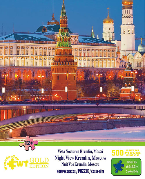Night View Kremlin, Moscow, 500 Pieces  by Wuudentoy