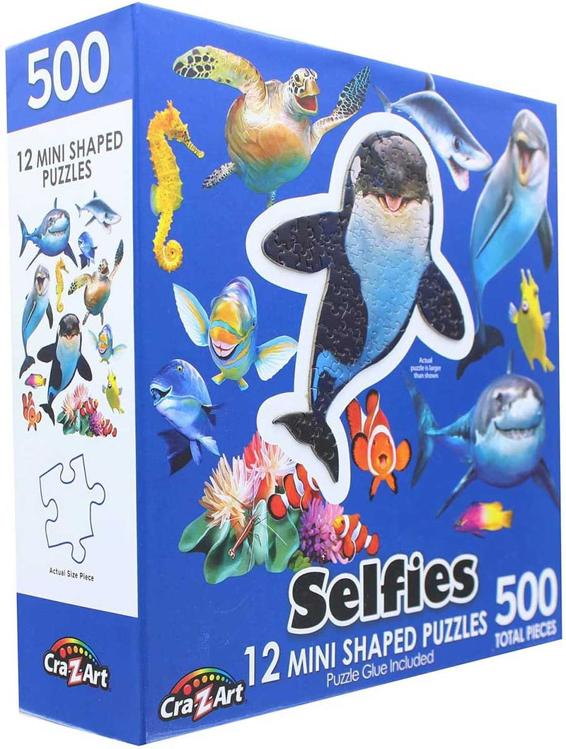 Ocean Selfies, 12 Shaped mini Jigsaw Puzzle by Cra-z-Art