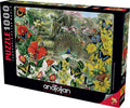 Peacock in the Garden, 1000 Pc Jigsaw Puzzle by Anatolian
