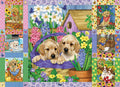 Puppies and Posies Quilt, 1000 Pc Jigsaw Puzzle by Cobble Hill