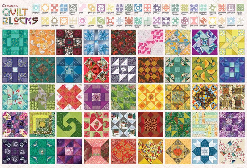Quilt Blocks, 2000 Pc Jigsaw Puzzle by Cobble Hill