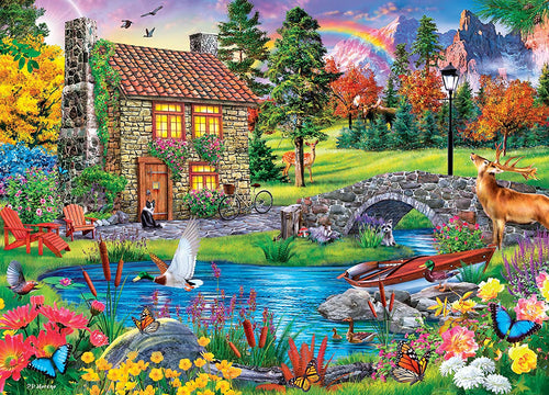 Stoney Brook Cottage, 1000 Piece Puzzle, by MasterPieces.