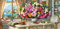 Summer Flowers and Cup of Tea, 4000 Pc Jigsaw Puzzle by Castorland