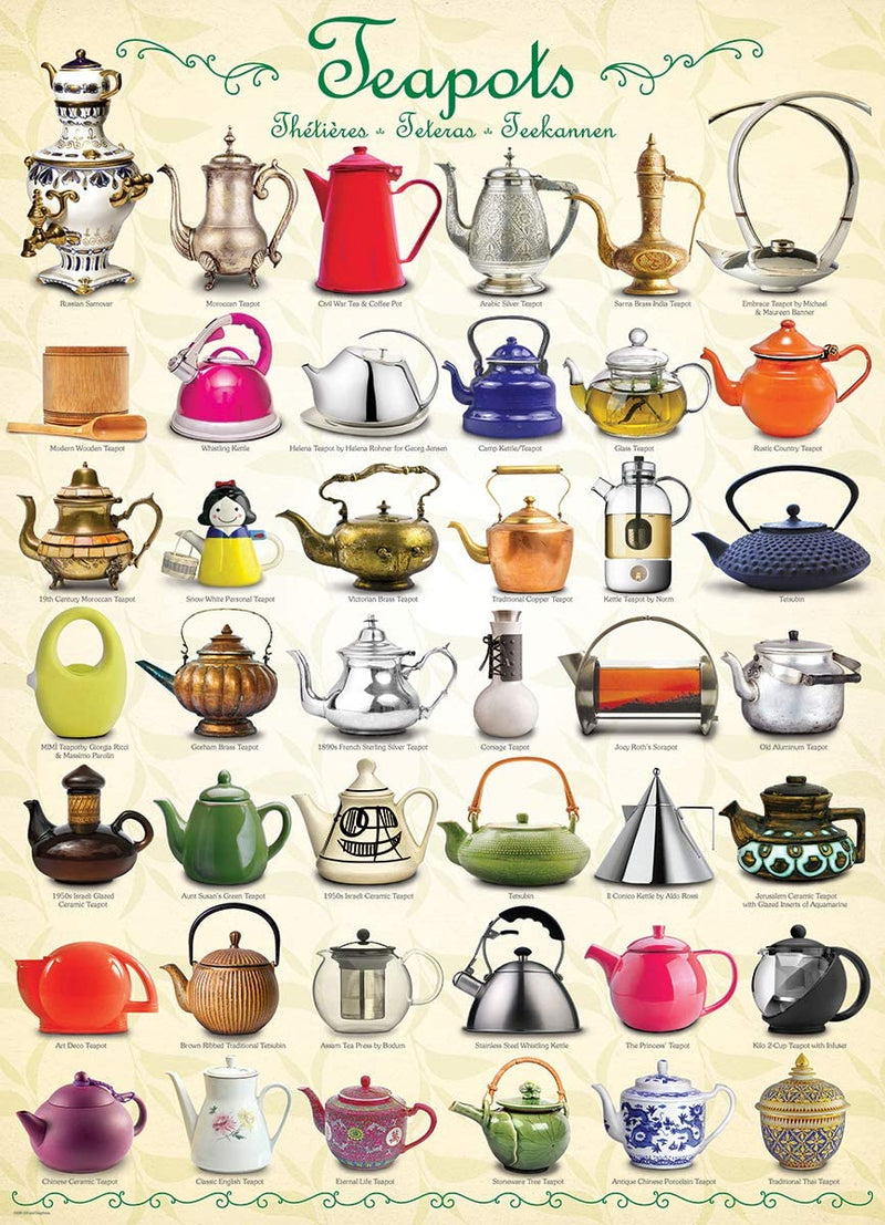 Teapots,1000 piece puzzle by Eurographics