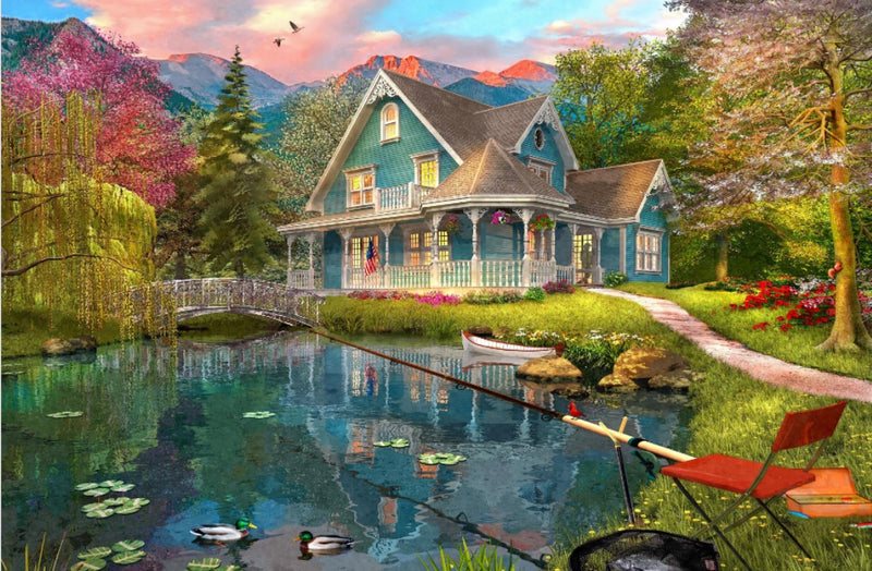 The Fishing Retreat, 1500 Pieces  by Wuudentoy