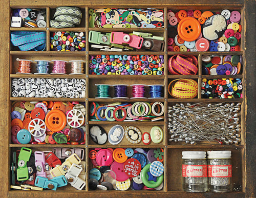 The Sewing Box, 500 Piece Puzzle, by Springbok Puzzles.